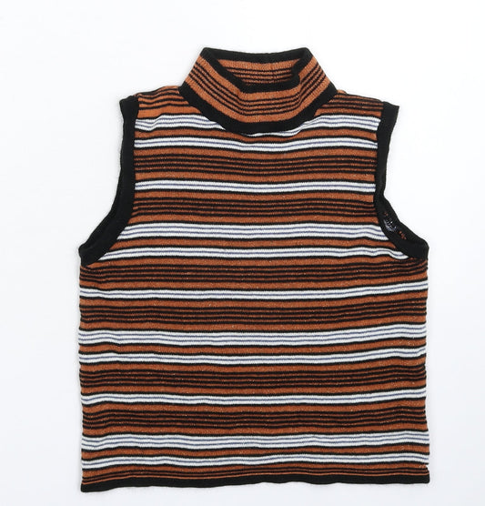 Knitty Womens Multicoloured Striped Knit Pullover Jumper Size 10