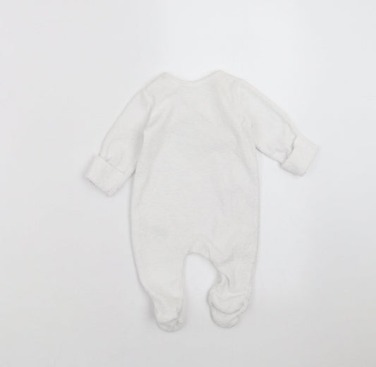 Little Nutmeg Baby White   Babygrow One-Piece Size Newborn  - Born in 2021