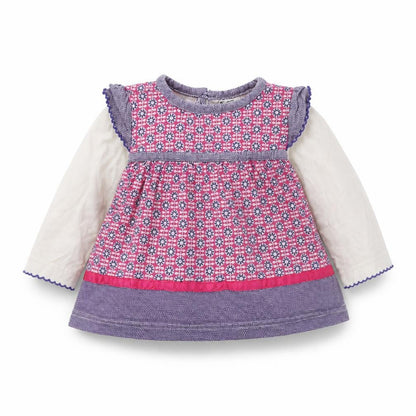 F&F Girls Blue Geometric  Basic T-Shirt Size 3-6 Months