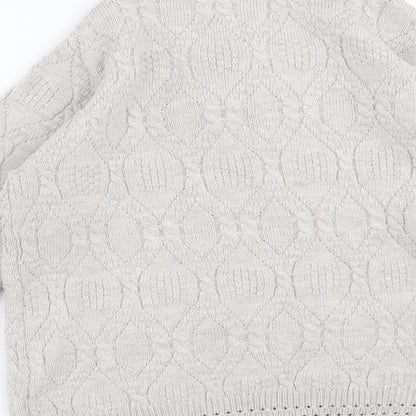 Womens UK Size 14 Beaumonde Paris Beige Cardigan Jumper