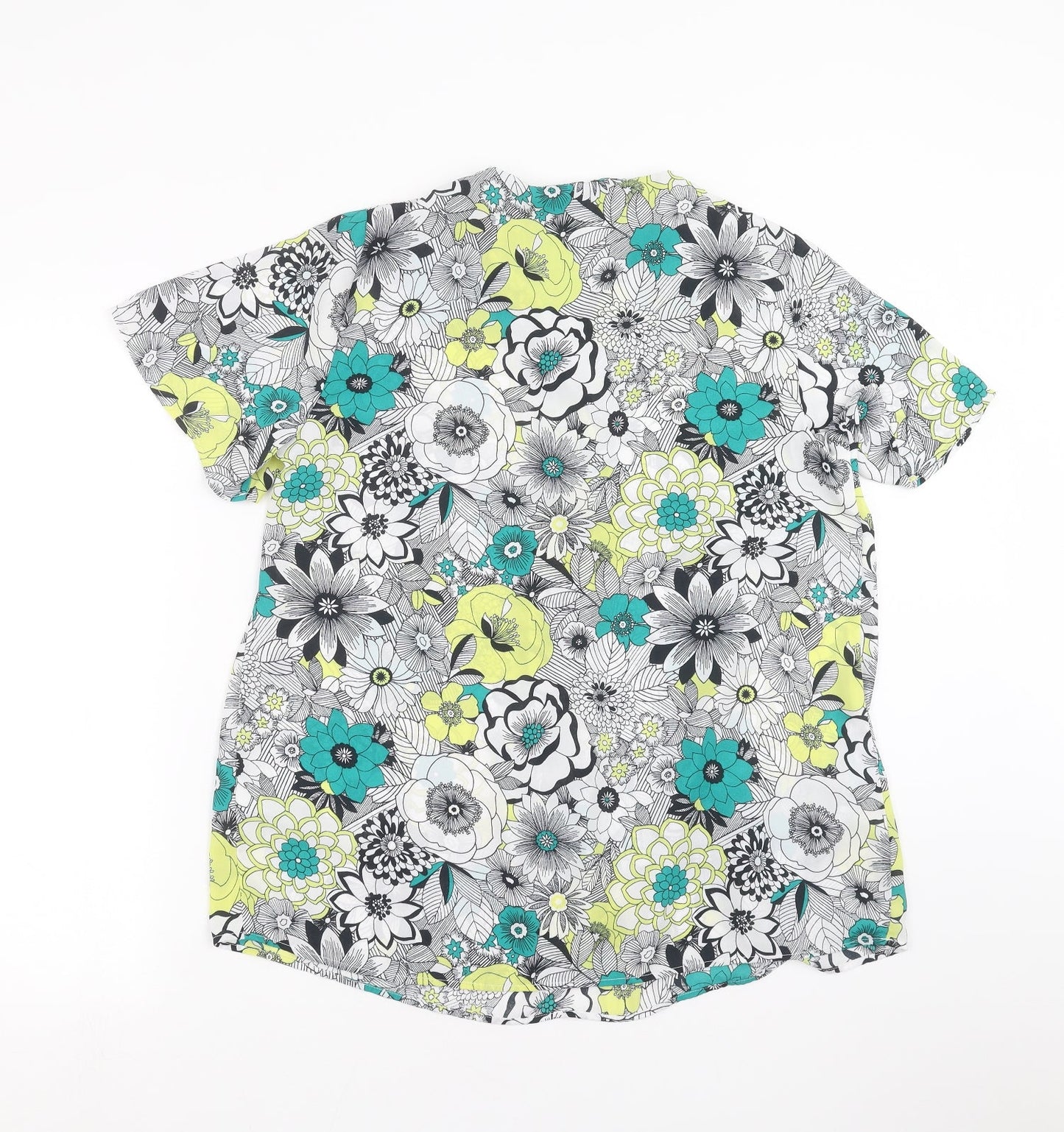 Bonmarche Womens Green Floral  Basic Blouse Size 12