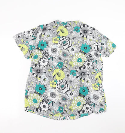 Bonmarche Womens Green Floral  Basic Blouse Size 12