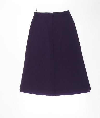 Penny Plain Womens Purple   A-Line Skirt Size 10
