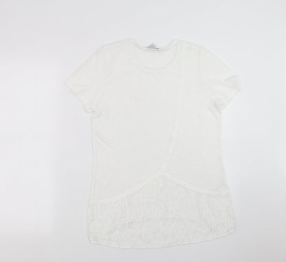Womens UK Size 14 NEXT White Pullover Jumper