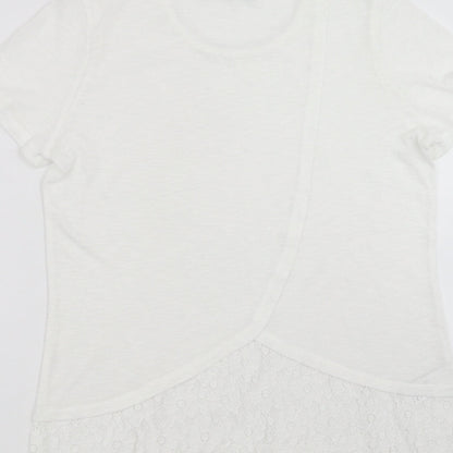 Womens UK Size 14 NEXT White Pullover Jumper