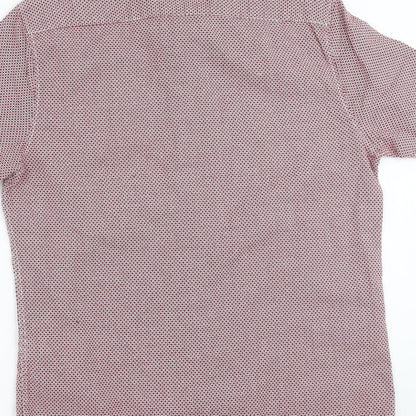 Mens UK Size S NEXT Red  Button-Up Short Sleeve Casual Shirt