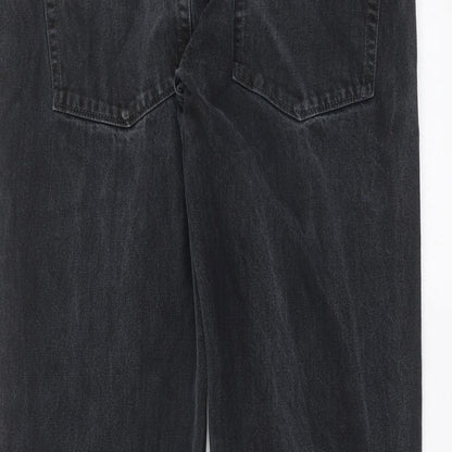 Womens UK Size 34 in Easy Denim Regular Fit Straight Grey Jeans