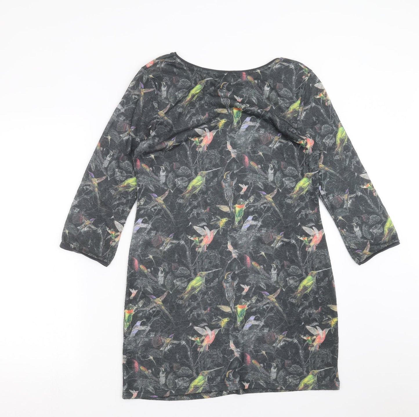 Dorothy Perkins Womens Green   T-Shirt Dress  Size 12  - Bird pattern