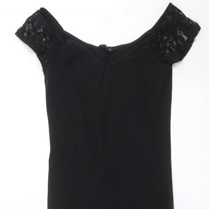 New Look Womens Black   Mini  Size 10  - Lace sleeves
