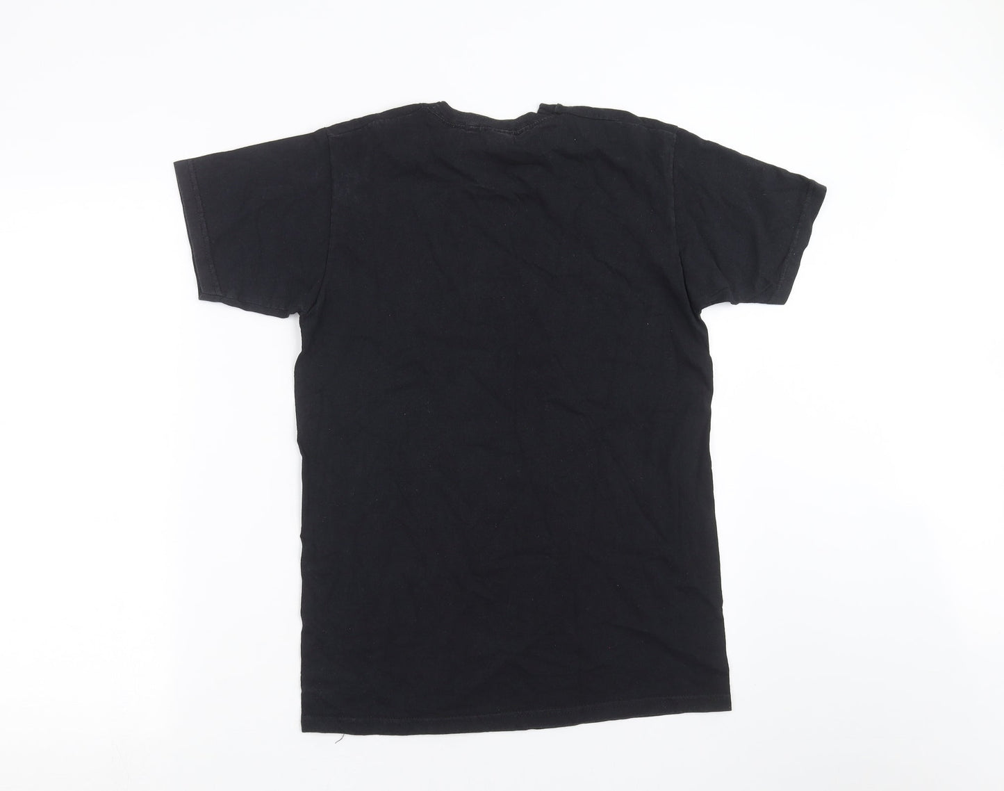 Mens UK Size S Fruit of the Loom Black  T-Shirt