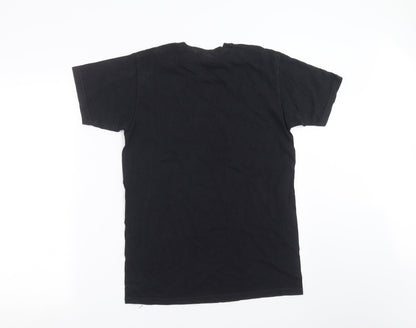 Mens UK Size S Fruit of the Loom Black  T-Shirt