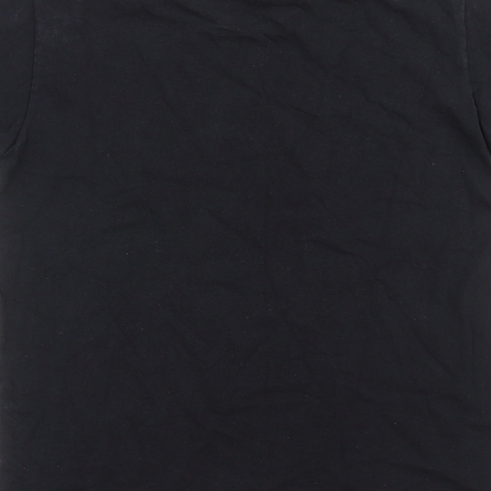 Mens UK Size S Fruit of the Loom Black  T-Shirt