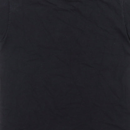 Mens UK Size S Fruit of the Loom Black  T-Shirt