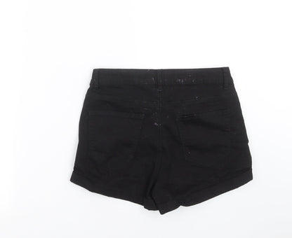 FOREVER 21 Womens Black  Denim Hot Pants Shorts Size 28 in