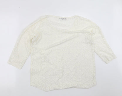 Primark Womens Ivory Geometric  Basic Blouse Size 14
