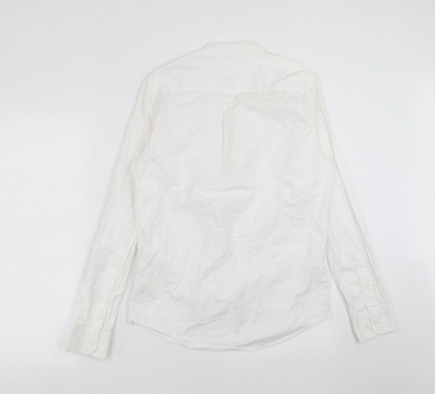 Mens UK Size S Burton Menswear White  Button-Up Long Sleeve Casual Shirt