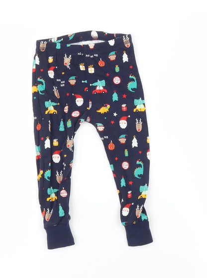 George Boys Blue Solid  Cami Pyjama Pants Size 18-24 Months  - Christmas Pyjamas