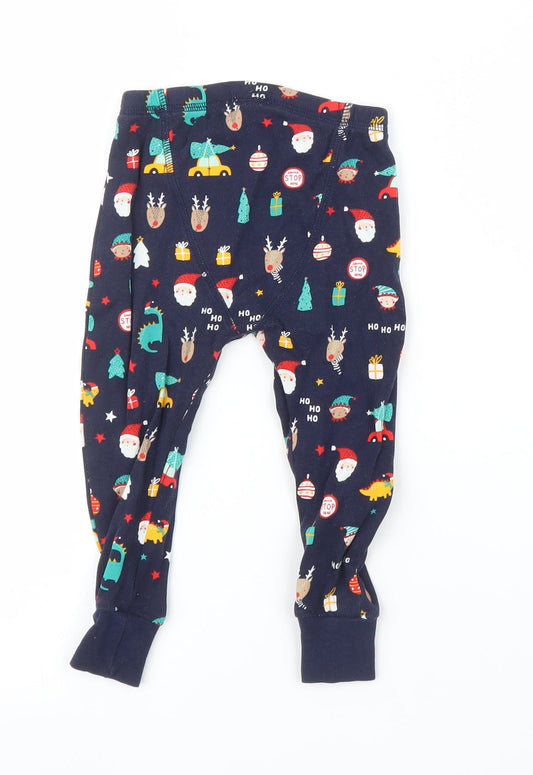 George Boys Blue Solid  Cami Pyjama Pants Size 18-24 Months  - Christmas Pyjamas