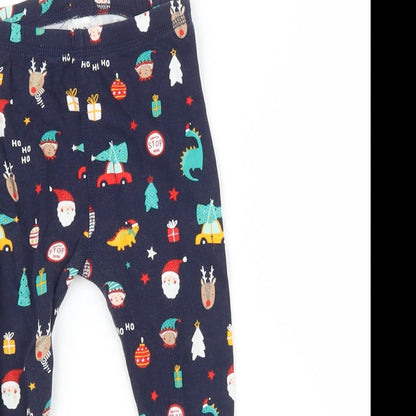 George Boys Blue Solid  Cami Pyjama Pants Size 18-24 Months  - Christmas Pyjamas