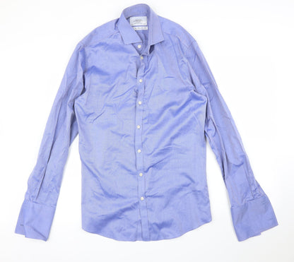 Mens UK Size 36 Charles Tyrwhitt Blue  Button-Up Long Sleeve Casual Shirt