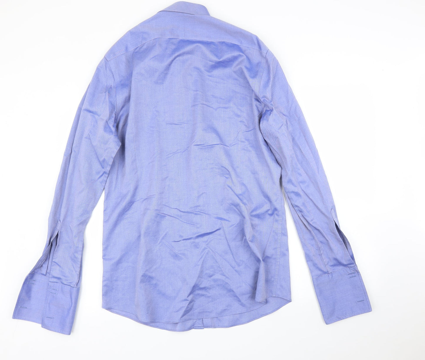 Mens UK Size 36 Charles Tyrwhitt Blue  Button-Up Long Sleeve Casual Shirt