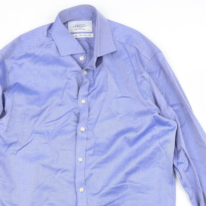 Mens UK Size 36 Charles Tyrwhitt Blue  Button-Up Long Sleeve Casual Shirt