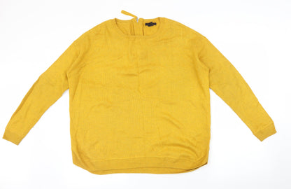 Womens UK Size M H&M Yellow Pullover Jumper