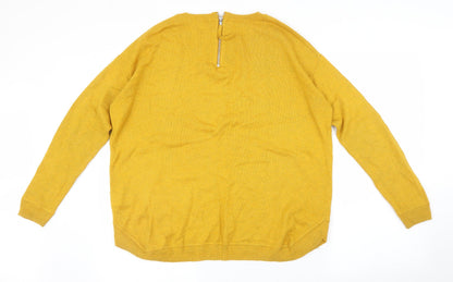 Womens UK Size M H&M Yellow Pullover Jumper
