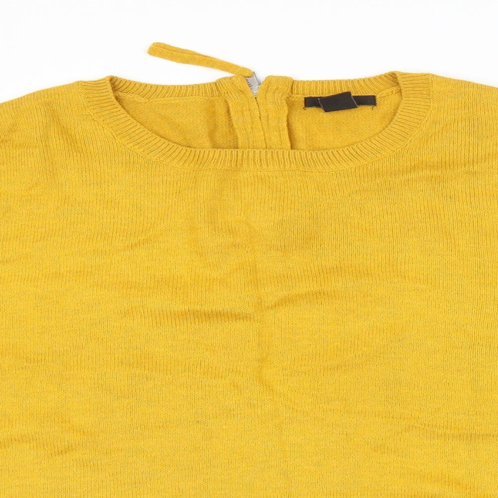 Womens UK Size M H&M Yellow Pullover Jumper