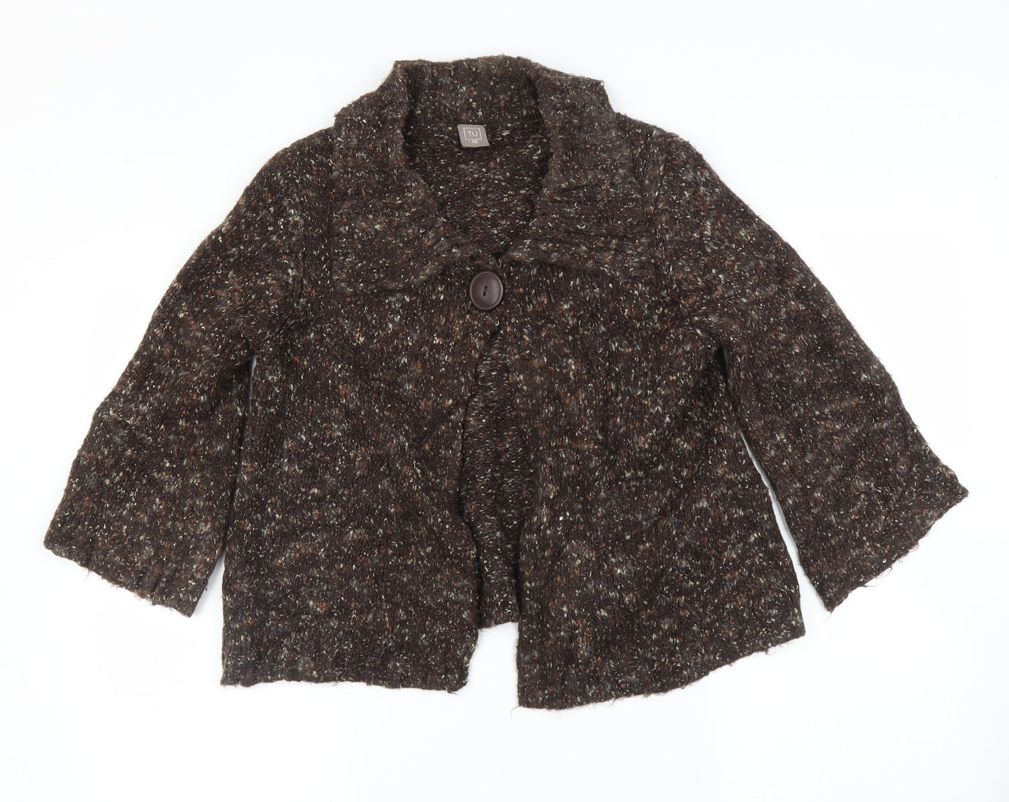 TU Womens Brown   Cardigan Jumper Size 12