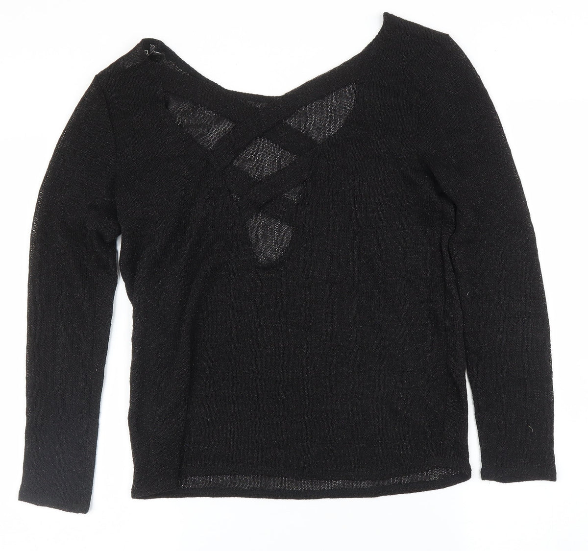 Womens UK Size XS H&M Black Pullover Jumper