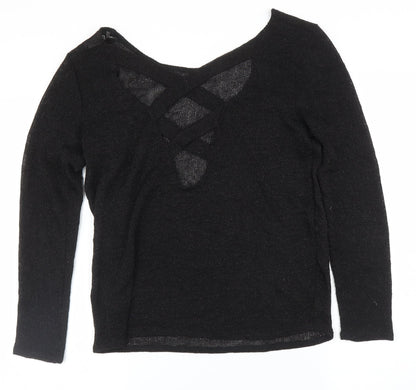 Womens UK Size XS H&M Black Pullover Jumper