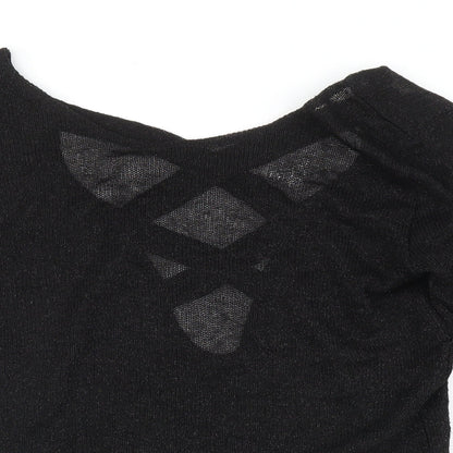 Womens UK Size XS H&M Black Pullover Jumper