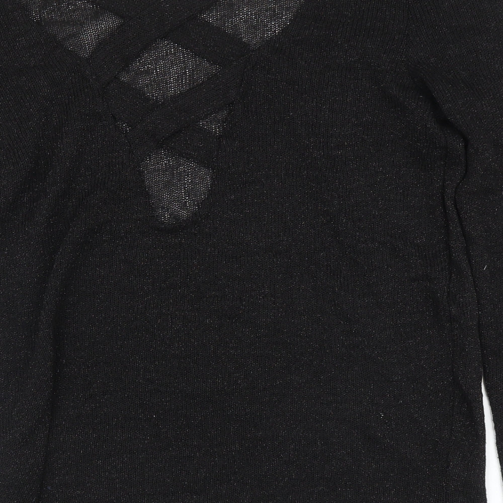 Womens UK Size XS H&M Black Pullover Jumper