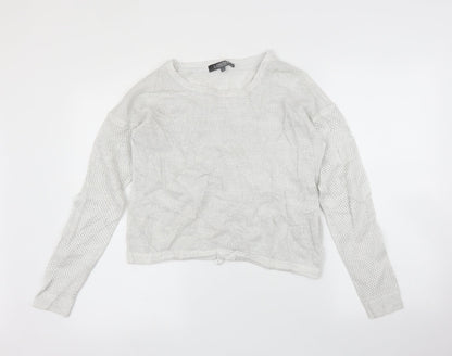 Womens UK Size 16 LIMITED COLLECTION White Pullover Jumper