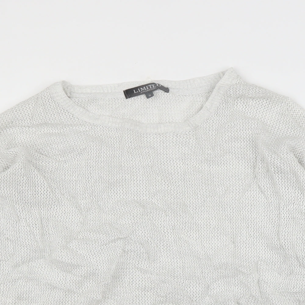 Womens UK Size 16 LIMITED COLLECTION White Pullover Jumper
