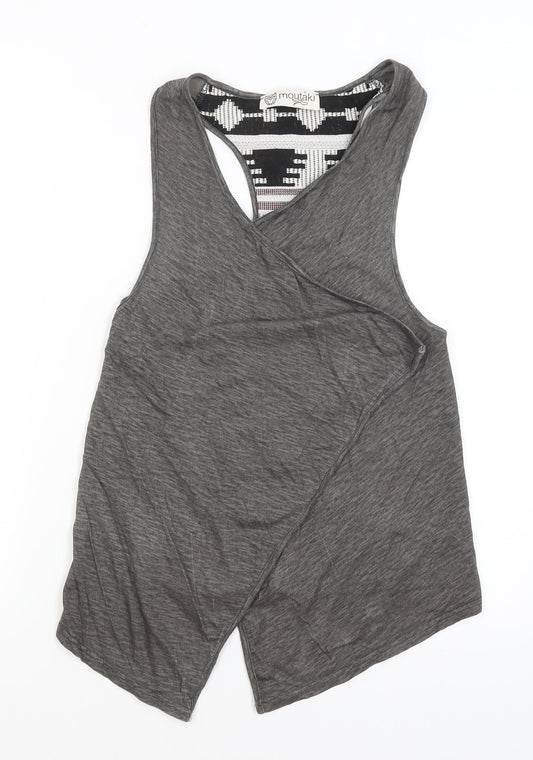 Moutaki Womens Grey   Wrap Tank Size S