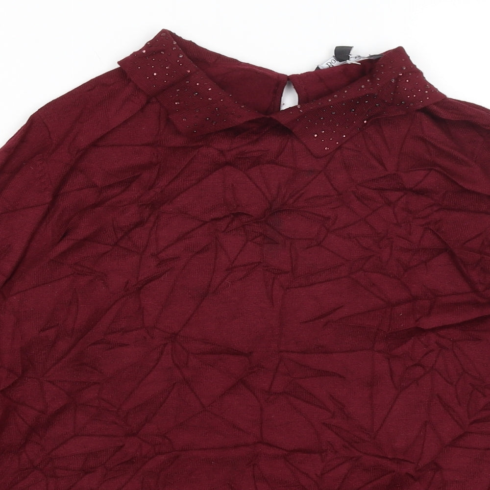 Bonmarche Womens Red   Basic T-Shirt Size 12