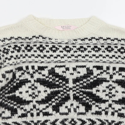 Womens UK Size 4 Miss Selfridge White Pullover Jumper