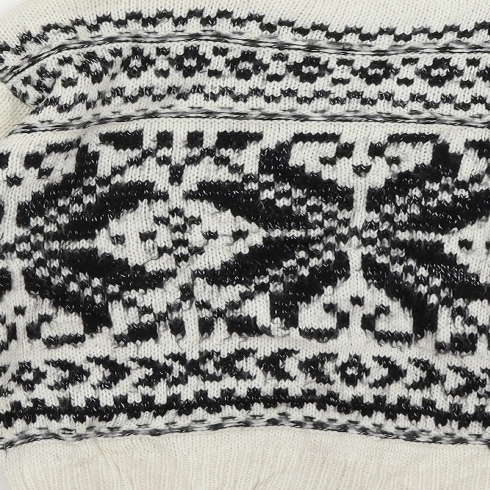 Womens UK Size 4 Miss Selfridge White Pullover Jumper