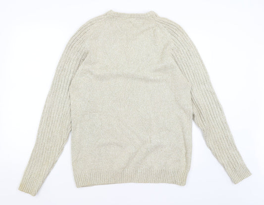 BHS Mens Beige   Pullover Jumper Size M