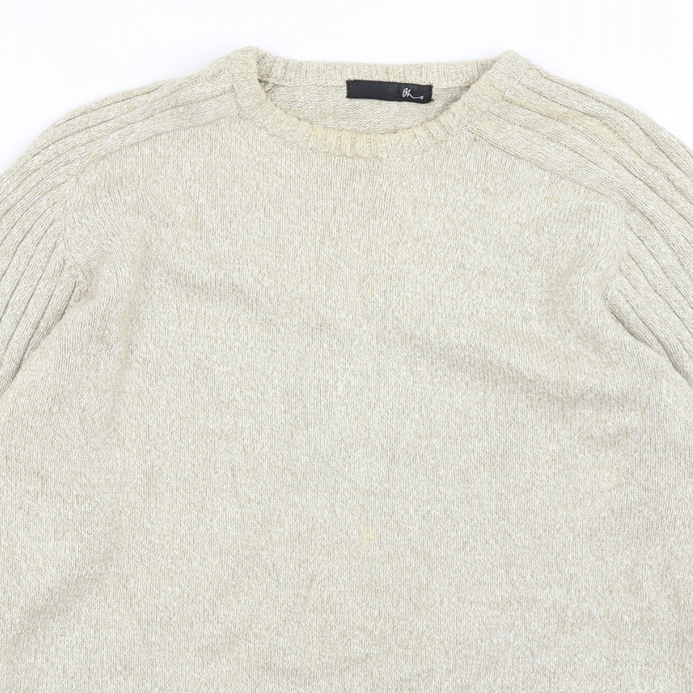 BHS Mens Beige   Pullover Jumper Size M