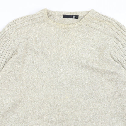 BHS Mens Beige   Pullover Jumper Size M