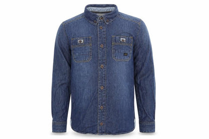 R Teens Boys Blue   Basic Button-Up Size 12 Years