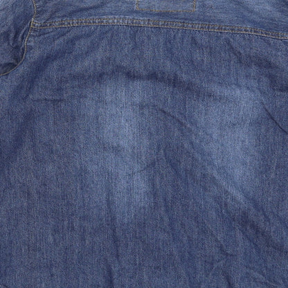 R Teens Boys Blue   Basic Button-Up Size 12 Years