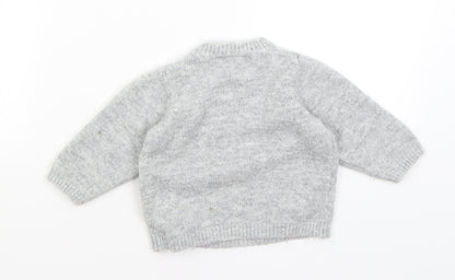 E-vie Angel Baby Grey   Pullover Jumper Size 12-18 Months