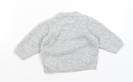 E-vie Angel Baby Grey   Pullover Jumper Size 12-18 Months