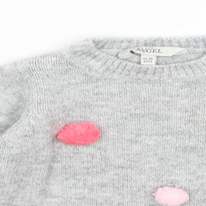 E-vie Angel Baby Grey   Pullover Jumper Size 12-18 Months