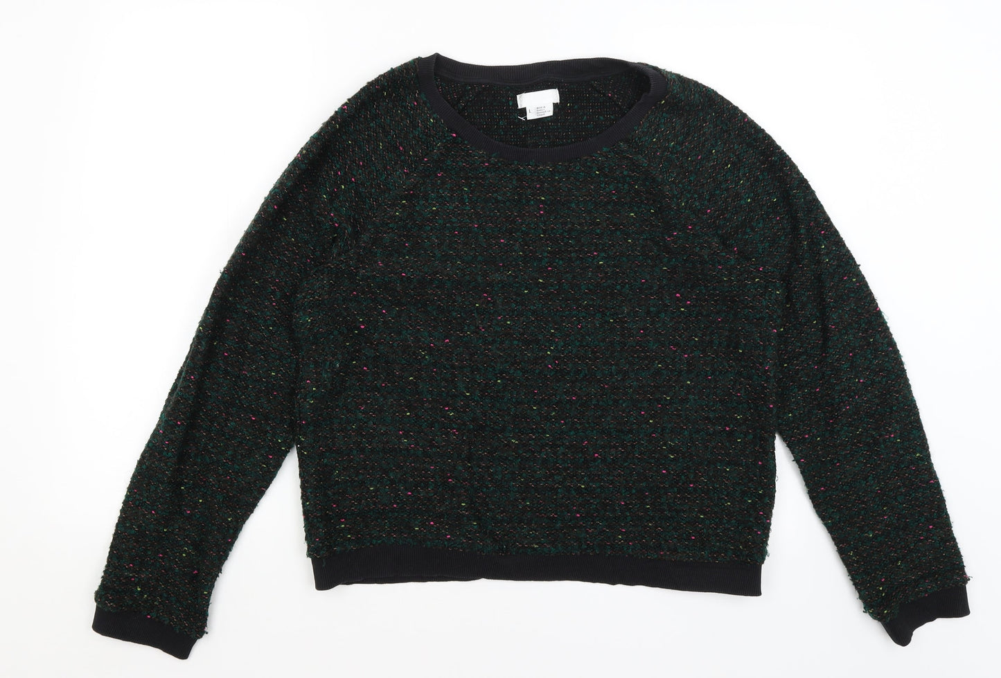 Womens UK Size L Cooperative Green Pullover Jumper
