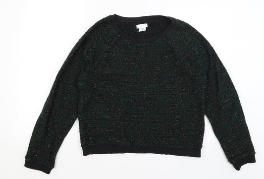 Womens UK Size L Cooperative Green Pullover Jumper